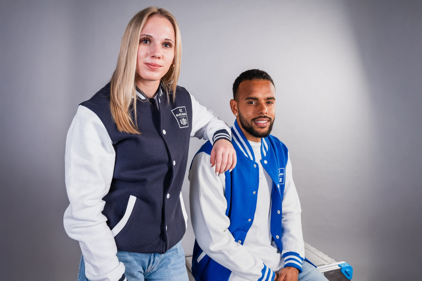 FC Blau-Weiß Linz College Jacket Royal Blau