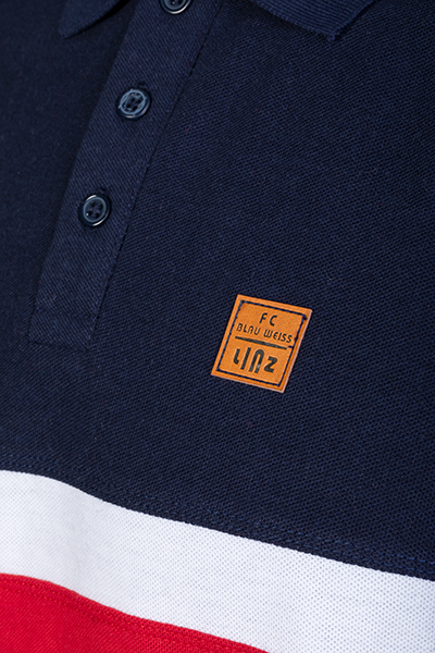 FC Blau-Weiß Linz Polo with Leather Patch