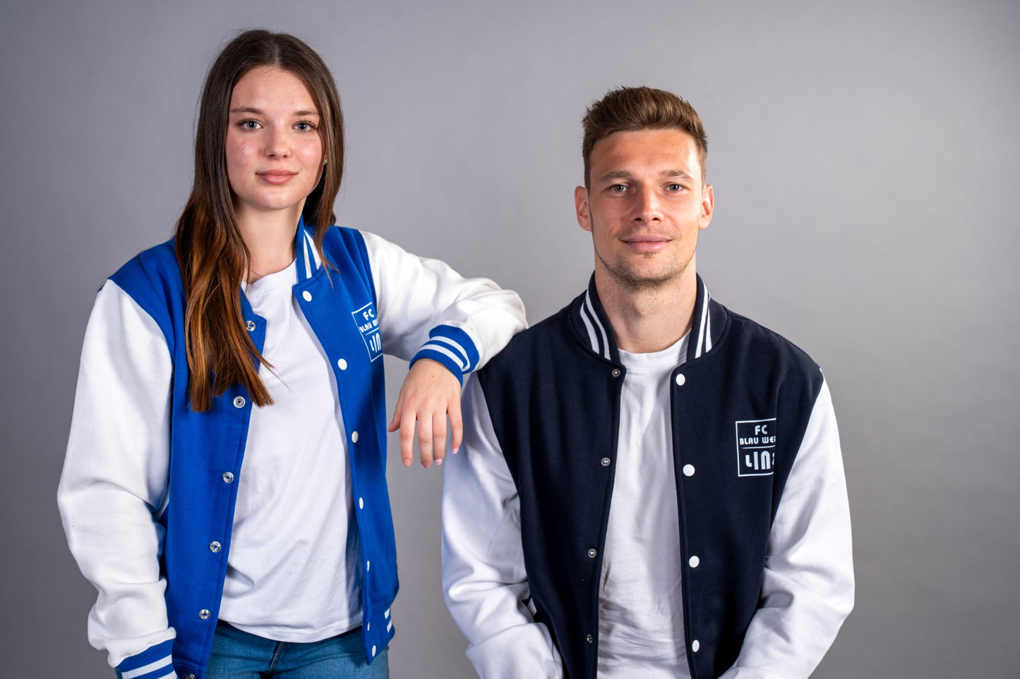 FC Blau-Weiß Linz College Jacket Royal Blau