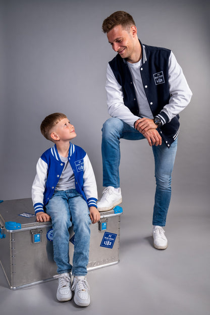 FC Blau-Weiß Linz College Jacket Royal Blau