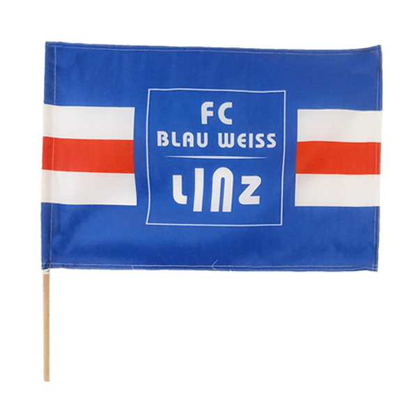 FC Blau-Weiß Linz Stockfahne 100x140 cm 
