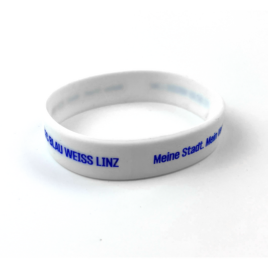 FC Blau-Weiß Linz Silikonarmband Weiß