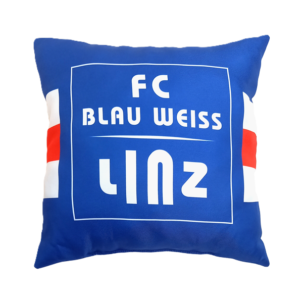 FC Blau-Weiß Linz Kissen transparent