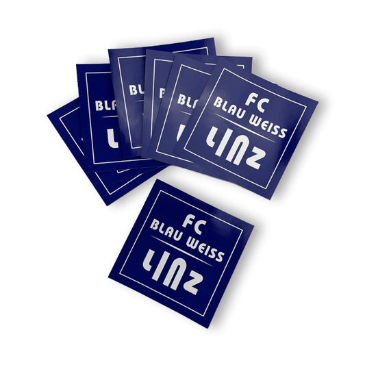 FC Blau-Weiß Linz 10 x Aufkleber Logo 6 x 6 cm